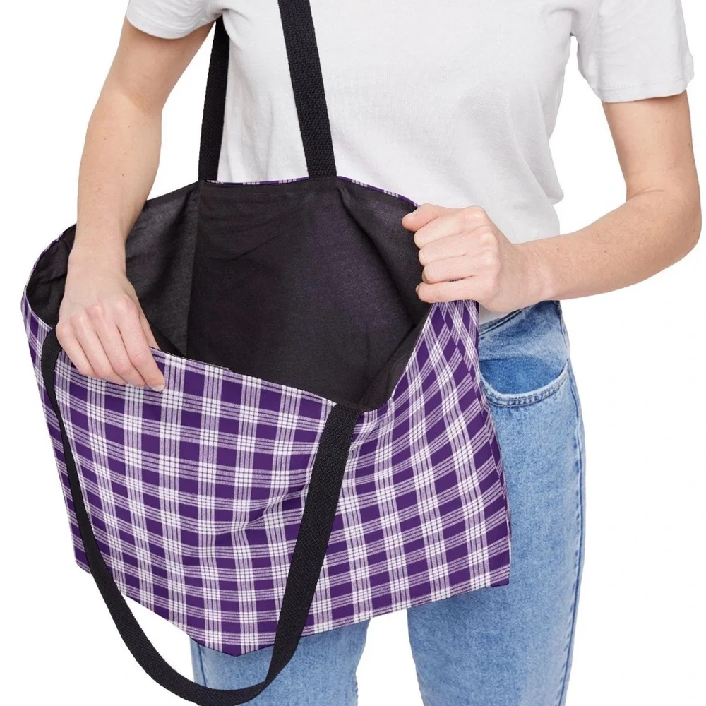 Purple Palaka Carry All Tote Bag - Picture 3 of 5